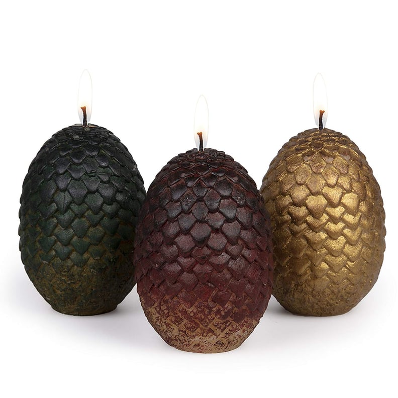 Sculpted Dragon Egg Candle Set