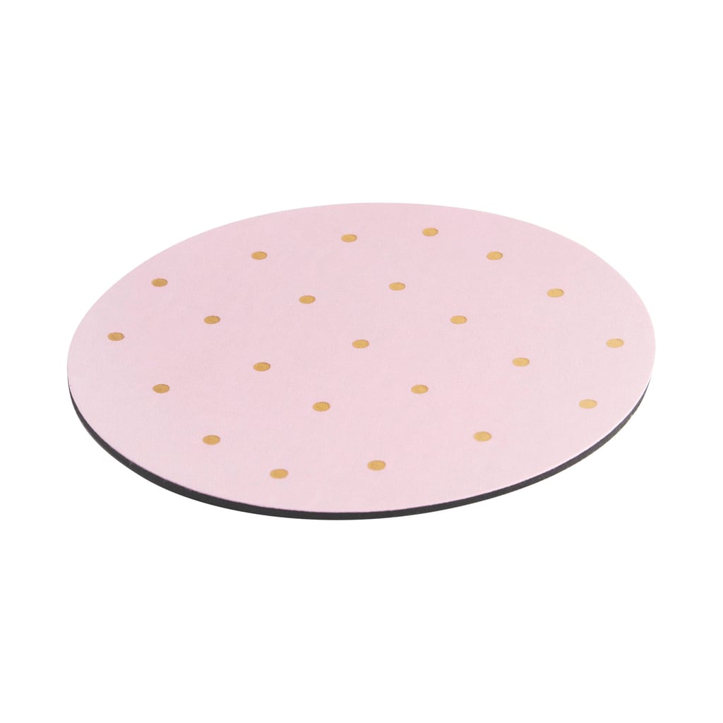 Mousepad, Pink with Gold Dots ($6)