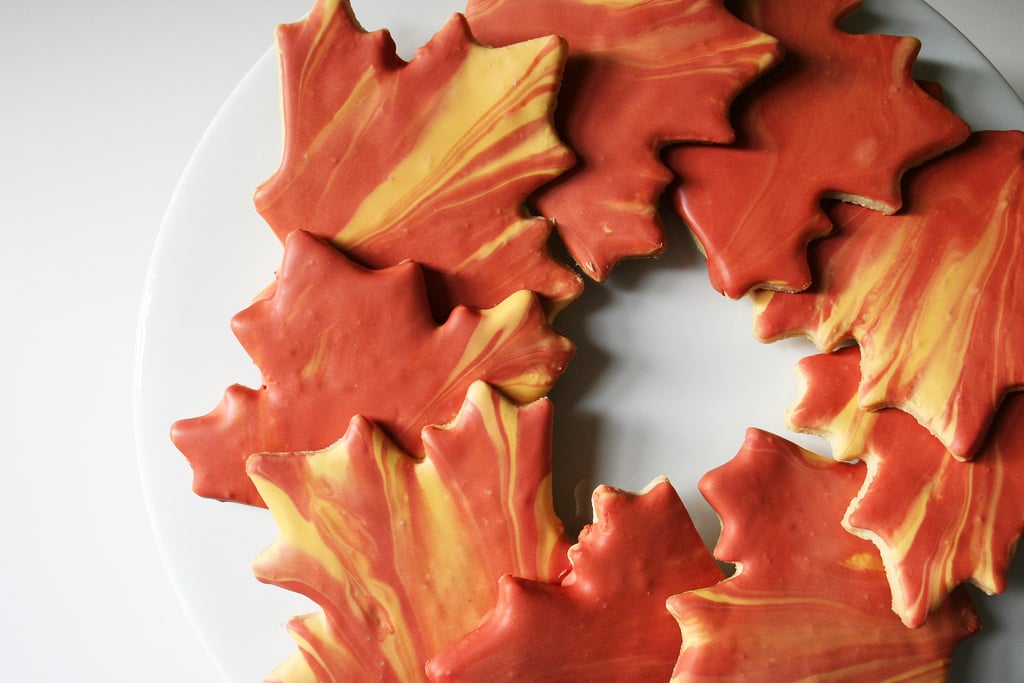 Fall Leaf Iced Cookies