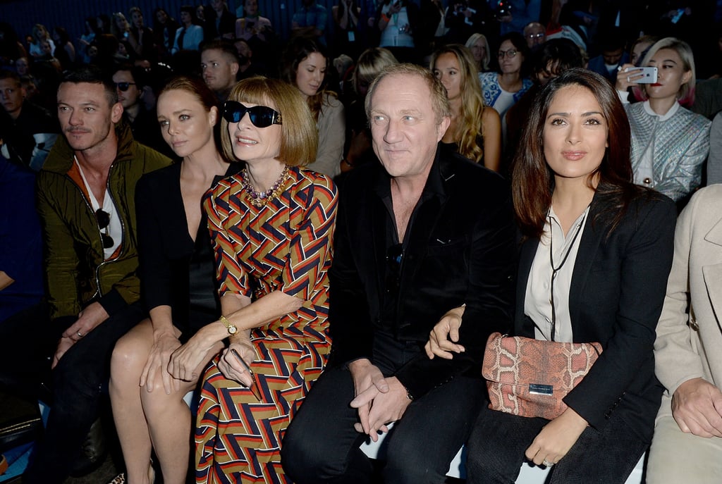 Anna Wintour, Salma Hayek and Husband at London Fashion Week
