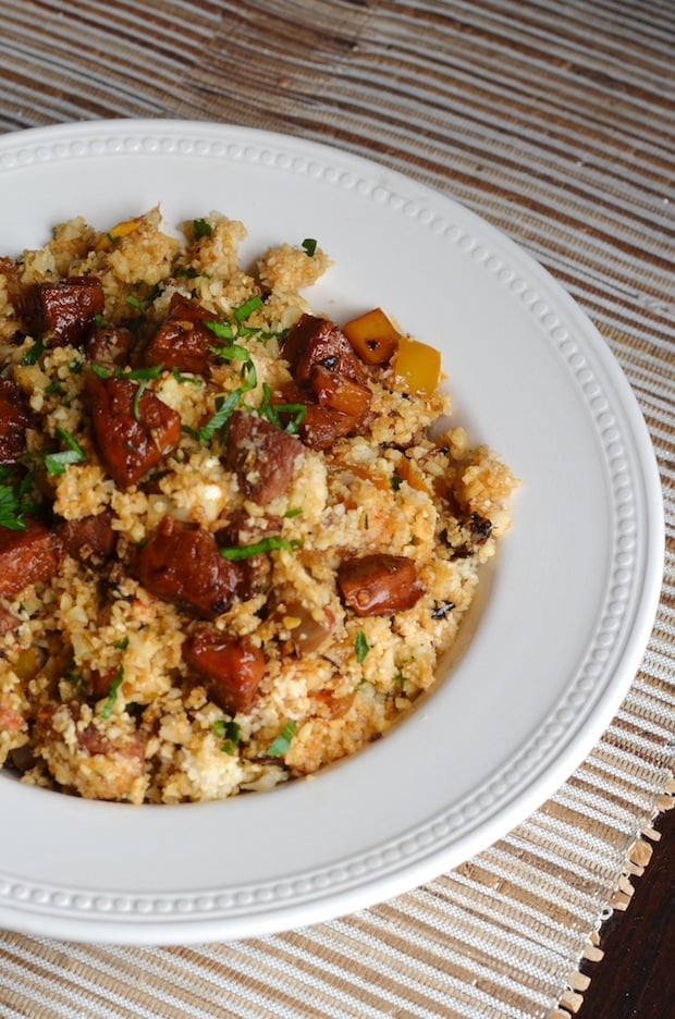 Cauliflower Dirty Rice With Andouille Sausage
