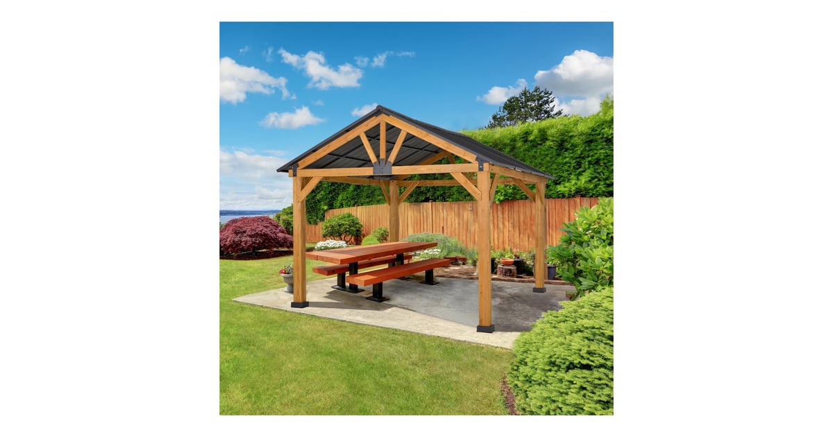 Outsunny Hardtop Wooden Frame Gazebo Best Outdoor Gazebos and Domes From Target 2022