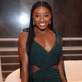 Simone Biles Effortlessly Styles Over-the-Knee Boots With Denim Cutoff Shorts