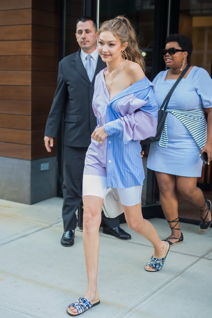 Gigi and Bella Hadid at US Open in Button-Downs 2018