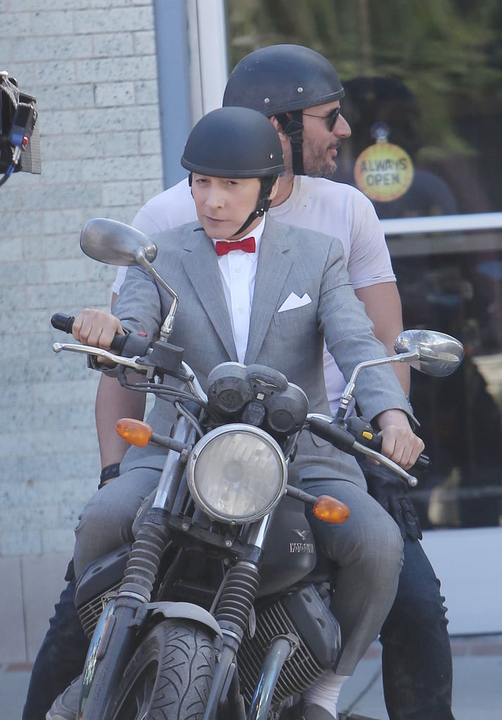 Herman and Manganiello on the set.