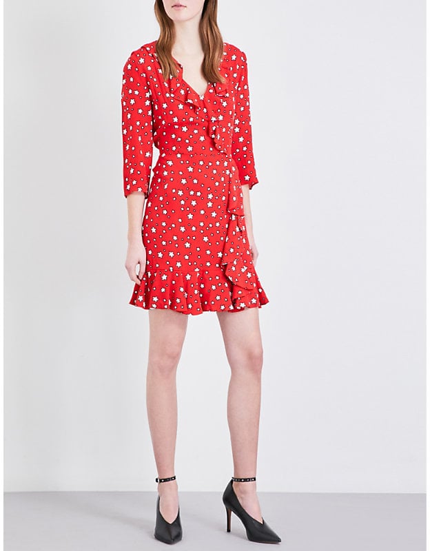 Claudie Pierlot Ring Star Print Crepe Mini Dress