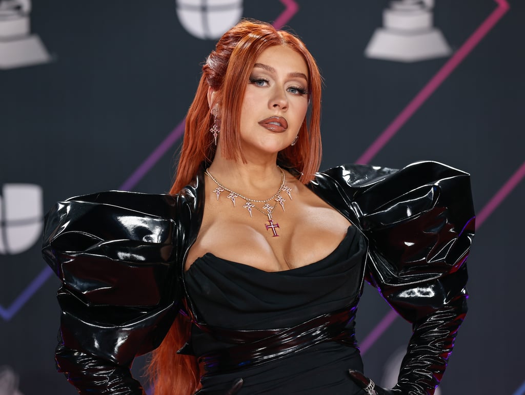 Christina Aguilera Wore a Sexy Black Dress to Latin Grammys