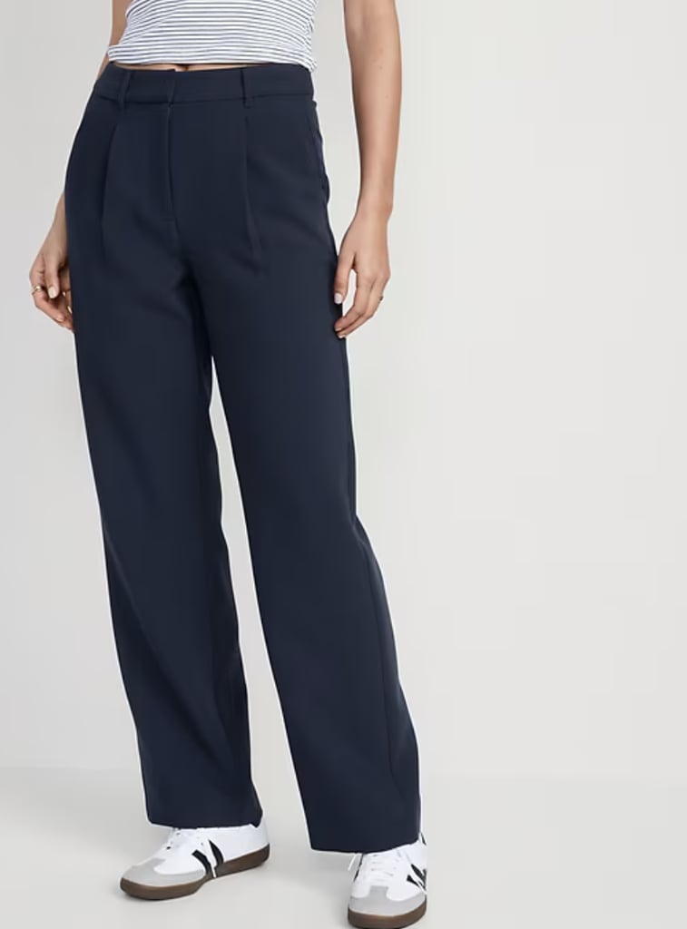 Old Navy Extra High-Waisted Pleated Taylor Trouser Wide-Leg Pants