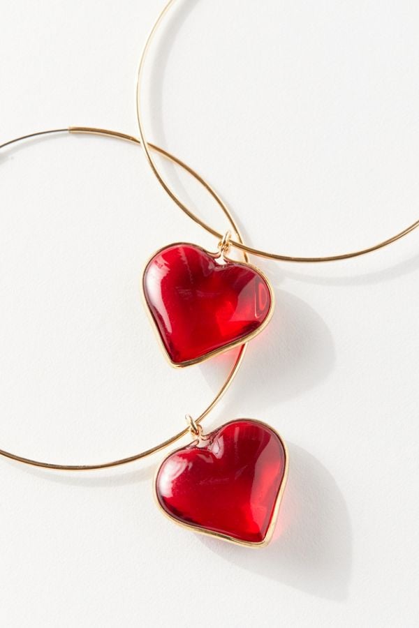 Emmie Heart Hoop Earrings