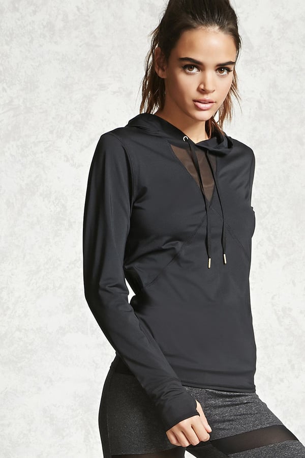Forever 21 Active Mesh-Paneled Hoodie