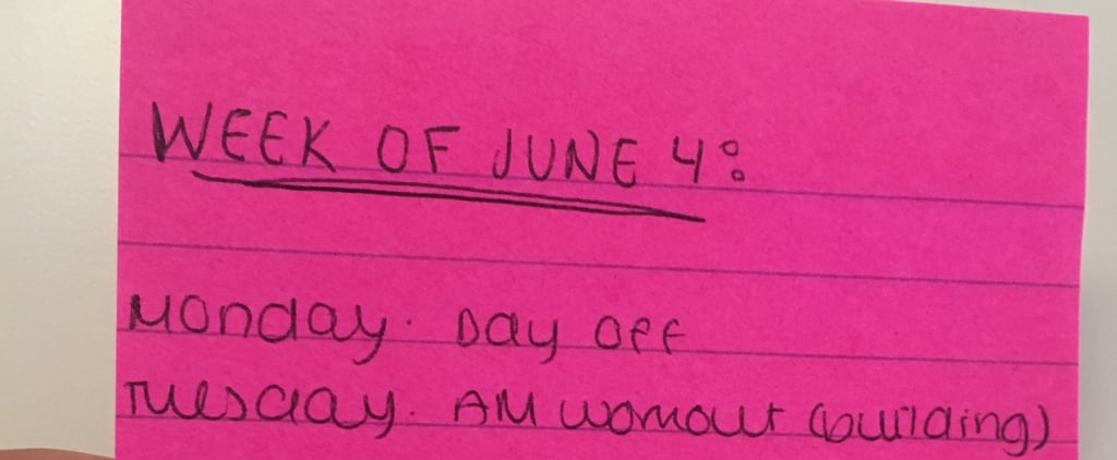 Post-It Hack For Planning Weekly Workouts