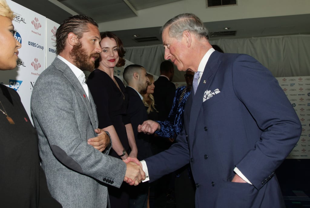 Prince Charles took a moment to speak with Tom Hardy and actress Keeley Hawes during The Prince's Trust Celebrate Success Awards at Odeon Leicester Square in March 2012.