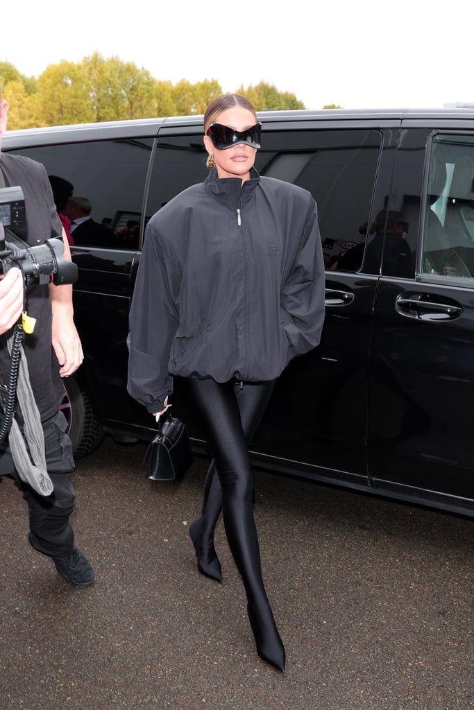 Khloé Kardashian at Balenciaga During Paris Fashion Week