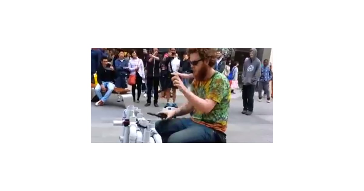 Guy Playing "Fancy" on PVC Pipes Video POPSUGAR Celebrity