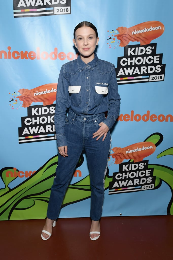 Millie Bobby Brown at Nickelodeon's 2018 Kids' Choice Awards