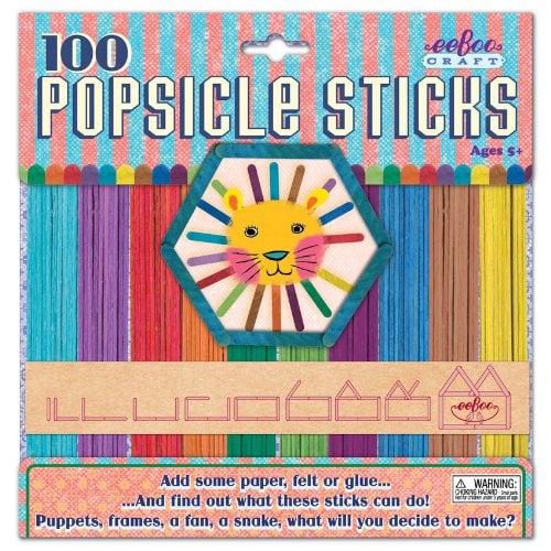 EeBoo Colored Popsicle Sticks