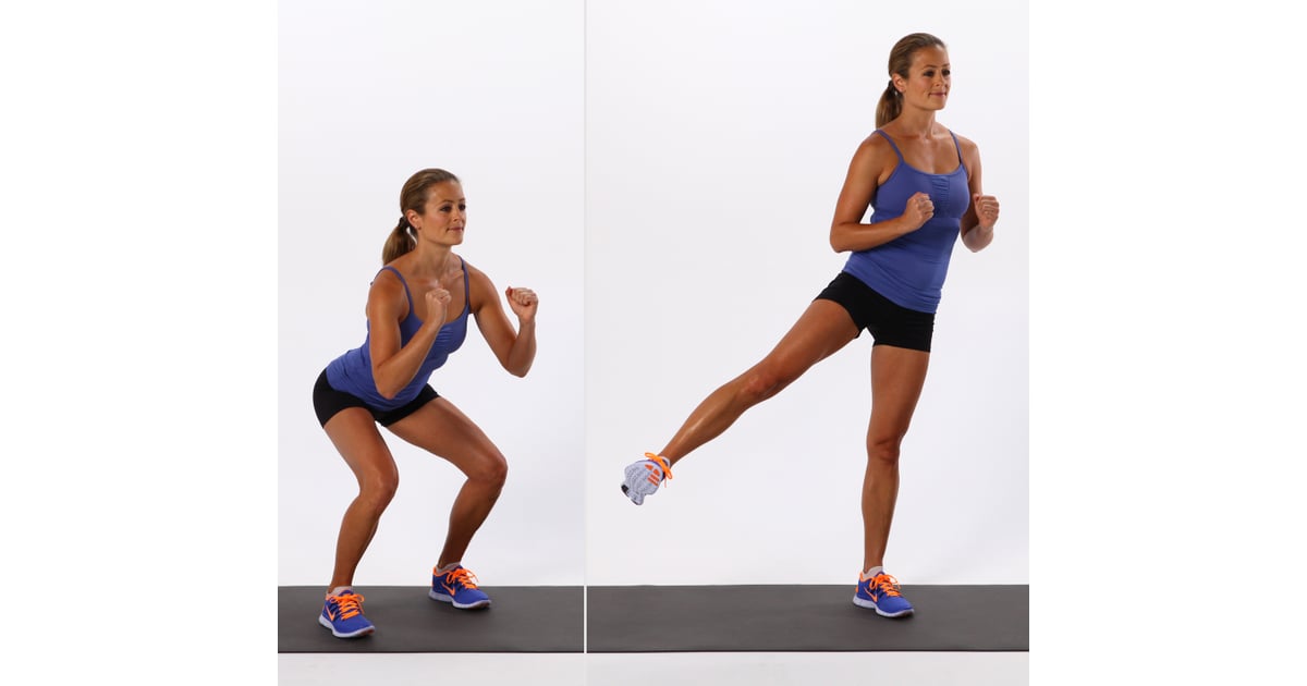 Squat With Side Kick The Moves You Should Be Doing For A Perkier