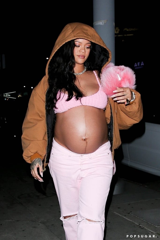 Rihanna's Pink Bra With Matching Jeans in Los Angeles