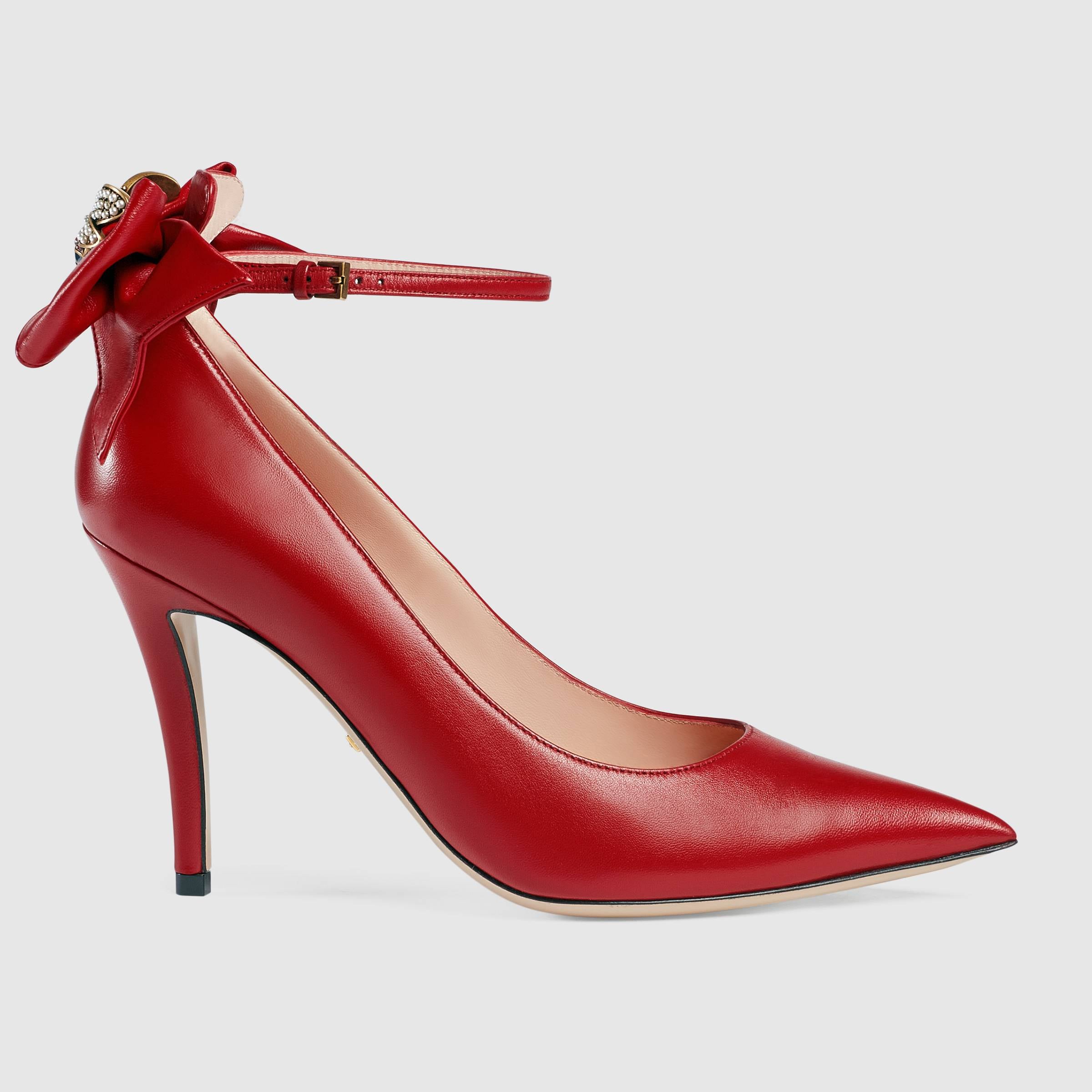 Raissa bow ankle strap pump sales