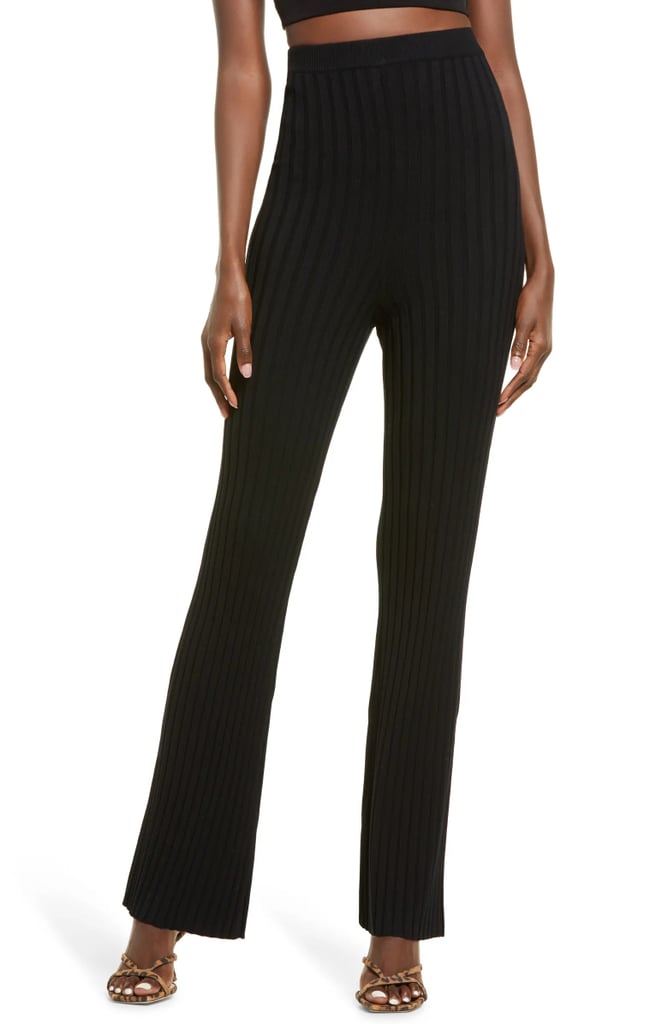 Open Edit Ribbed High Waist Sweater Pants