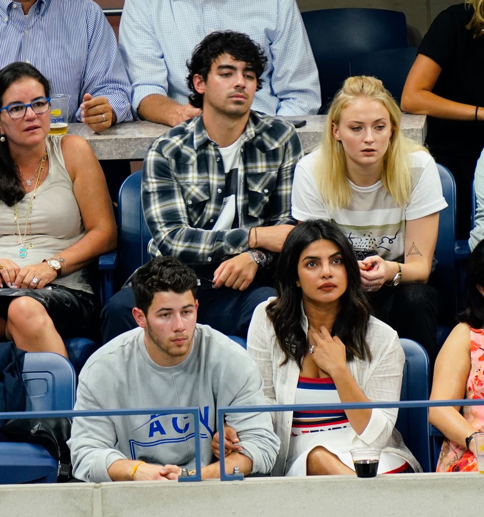 Priyanka Chopra White Dress With Nick Jonas at US Open