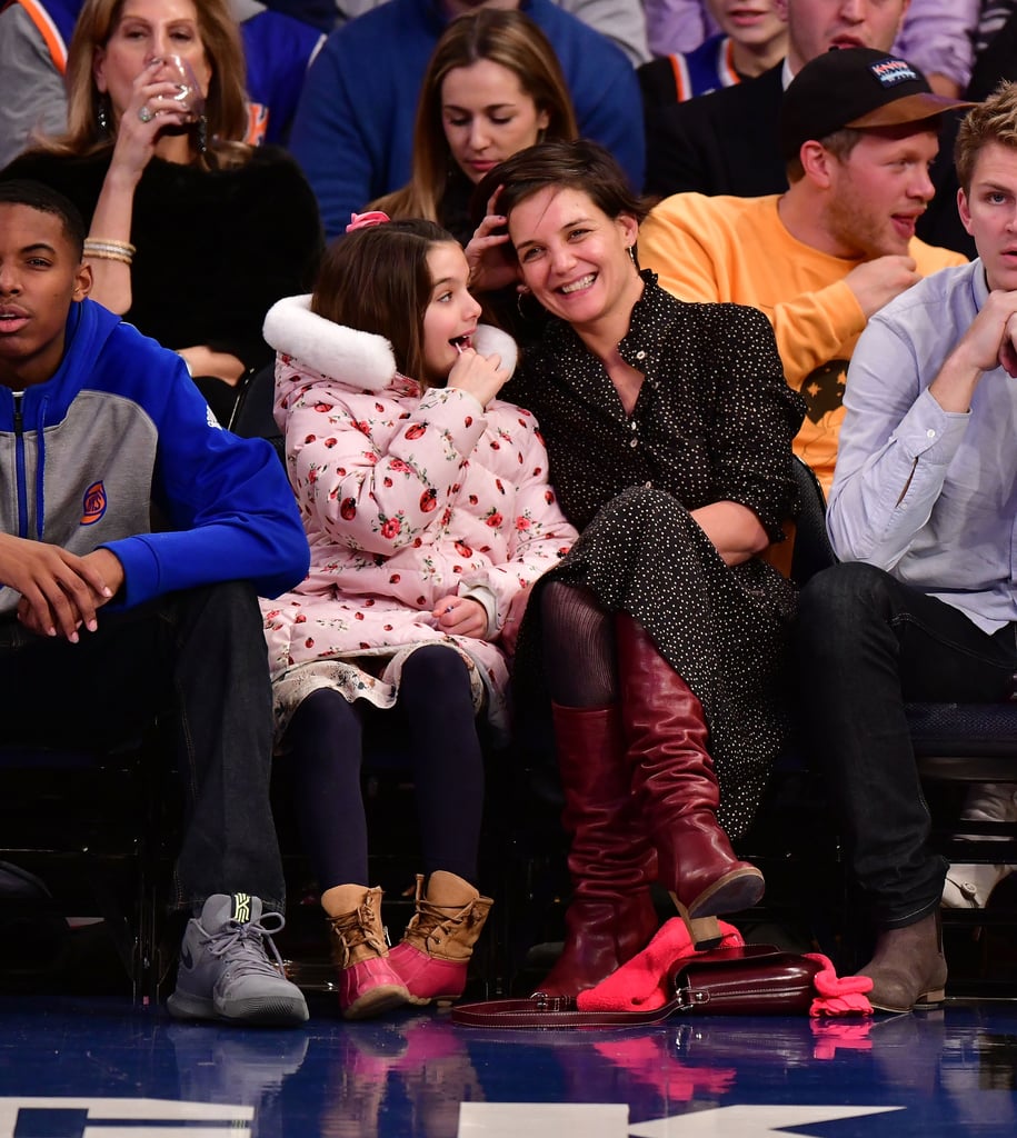 Katie Holmes and Suri Cruise at Knicks Game December 2017