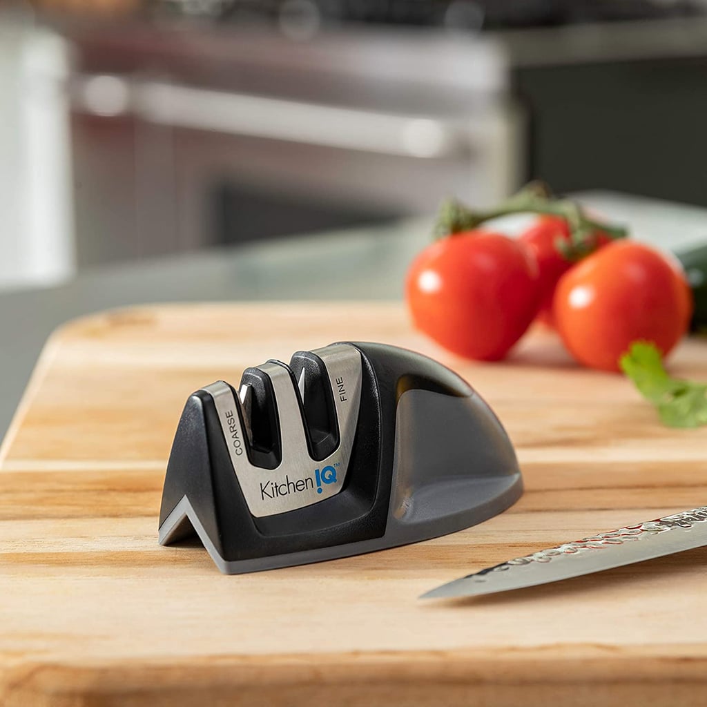 KitchenIQ Edge Grip 2 Stage Knife Sharpener, Black