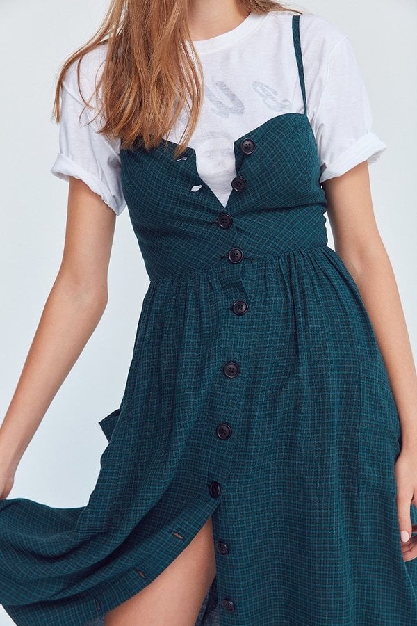 urban outfitters button down midi dress