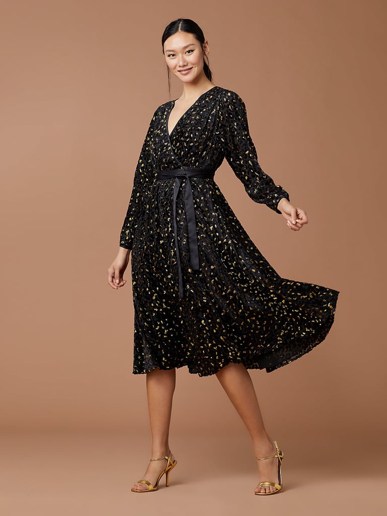 DVF Animal Devore Wrap Dress