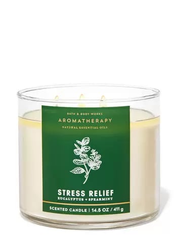 Candle: Bath & Body Works Eucalyptus Spearmint 3-Wick Candle