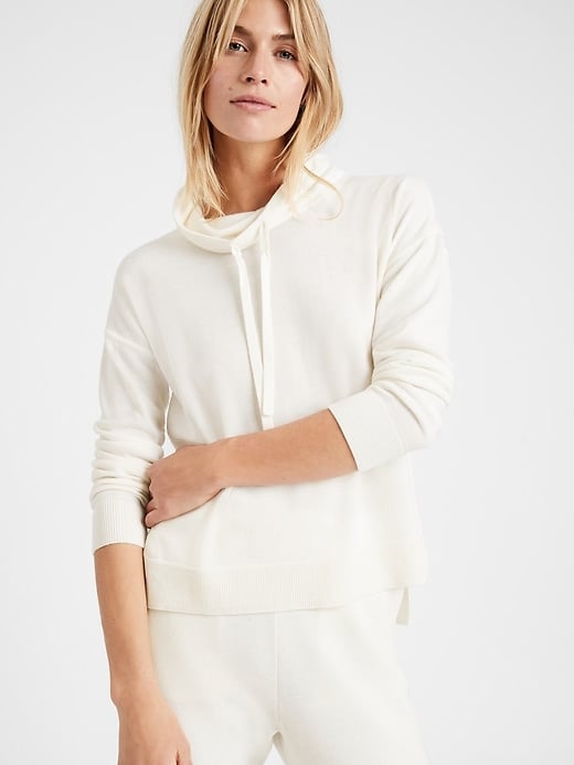 Washable Merino Funnel-Neck Sweater