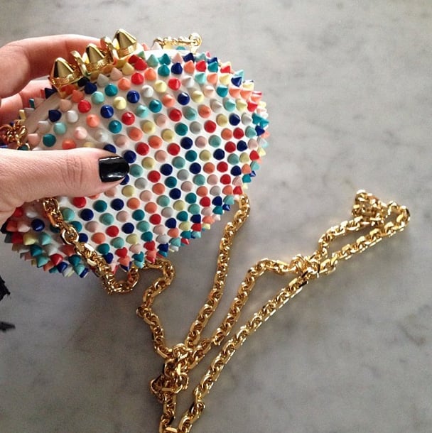 We could only think of candy dots when we saw Busy Philipps's bright Christian Louboutin clutch.
Source: Instagram user busyphilipps