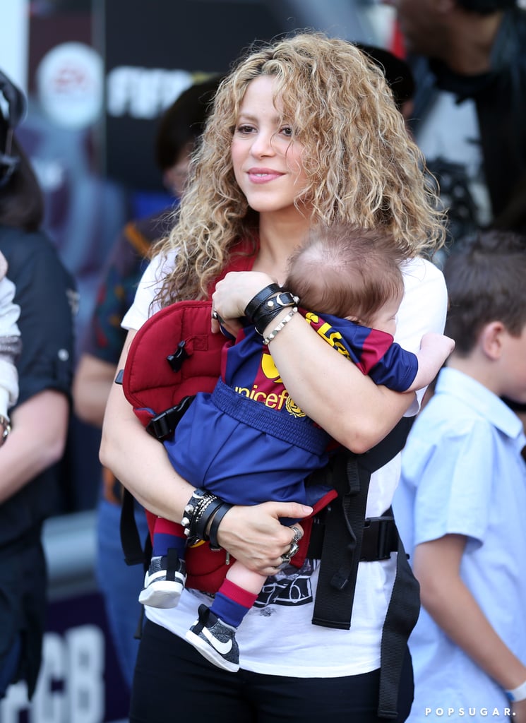 Shakira And Kids At Gerard Pique S Soccer Game April 2015 Popsugar Celebrity