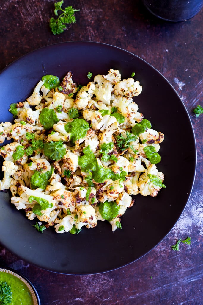 Roasted Cauliflower With Chimichurri Sauce