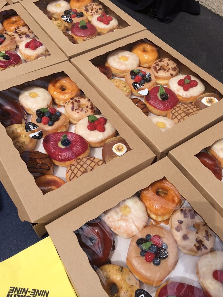 We got doughnuts . . . because cops love doughnuts. Get it? Side note: I had the purple one, and it was delicious.