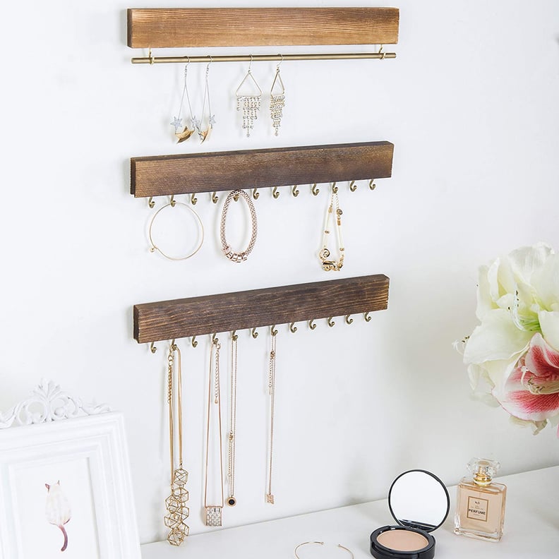 Gold and Wood Jewelry Organizer Set