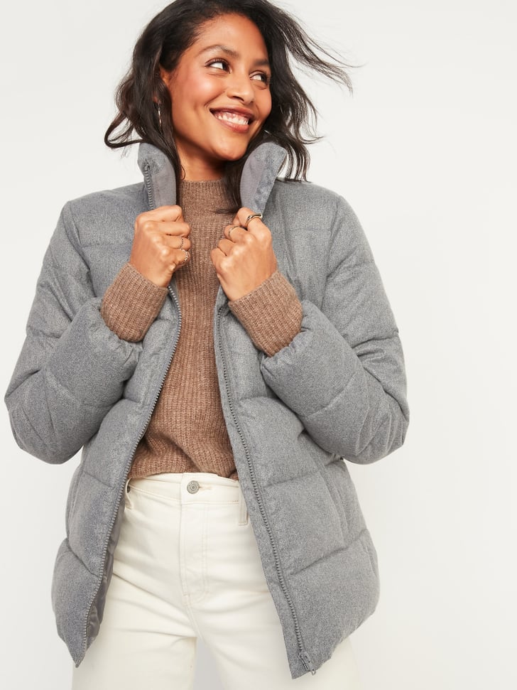 Old Navy FrostFree Textured Puffer Zip Jacket The Best Puffer Coats for Women POPSUGAR