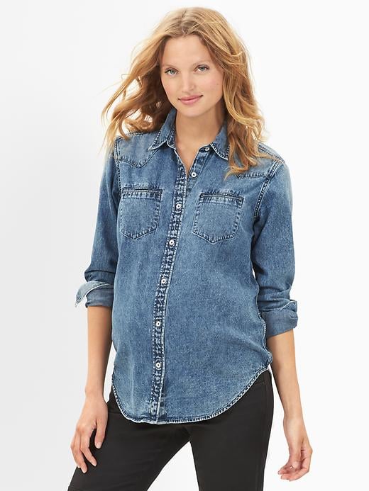 gap denim western shirt