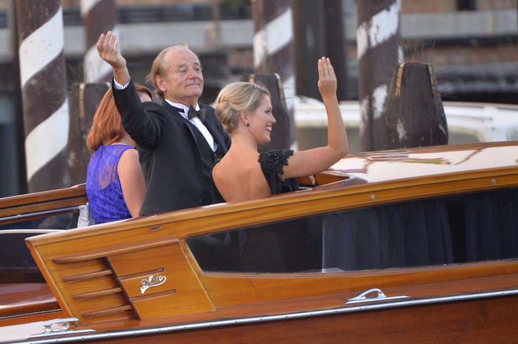 Bill Murray played around with the crowds.