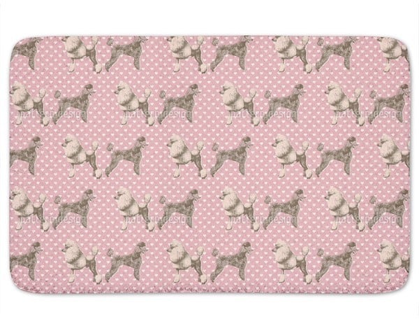 Uneekee Poodles With Heart Bath Mat ($38)