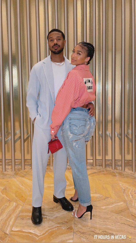 Lori Harvey Wears Miu Miu With Michael B. Jordan in Vegas