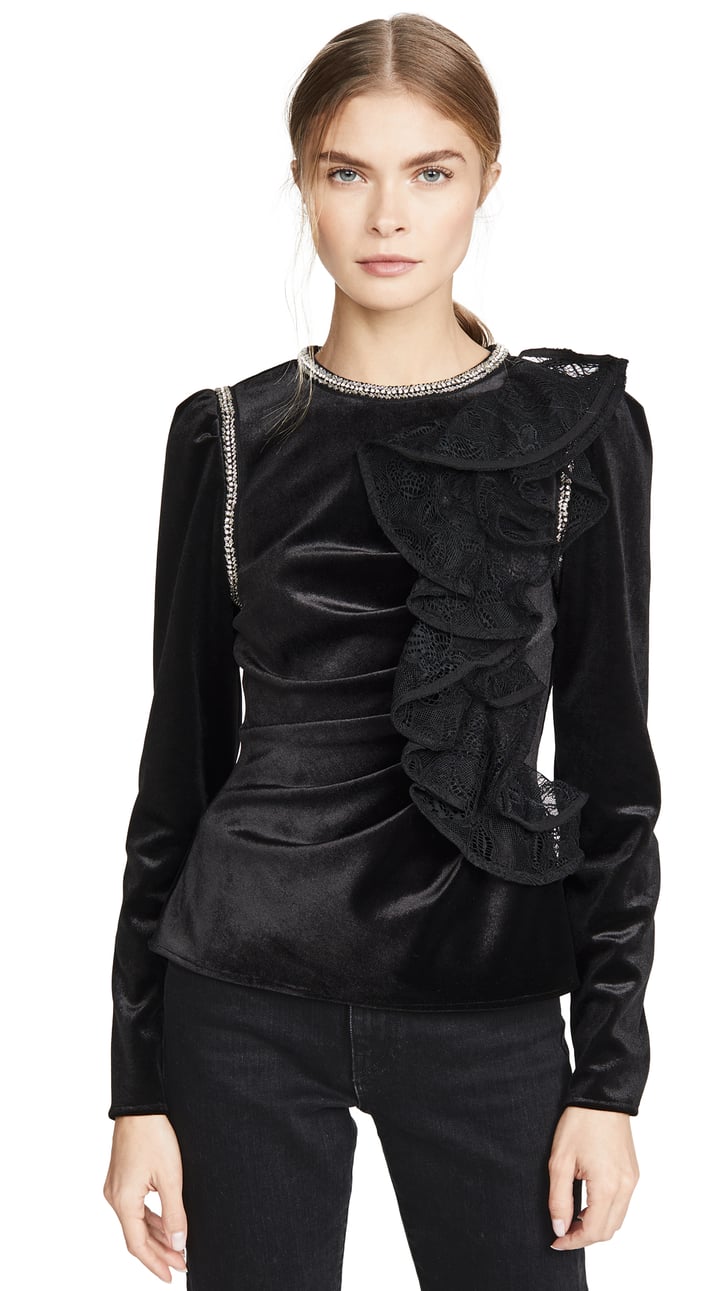Self portrait ruffle top store