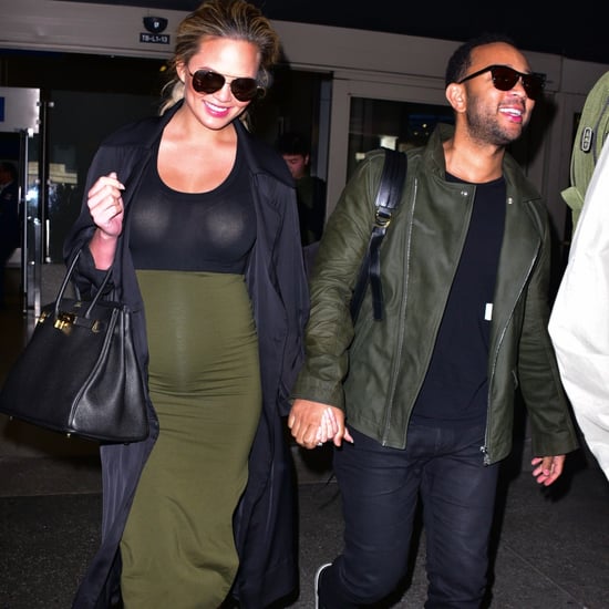 John Legend and Chrissy Teigen Arriving at LAX January 2016