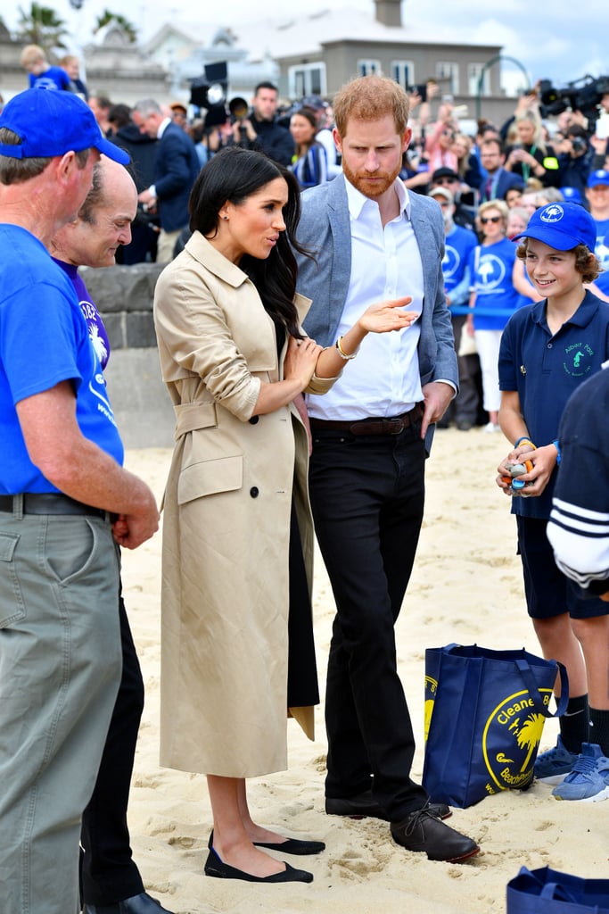 Meghan Markle Black Club Monaco Dress on the Beach 2018