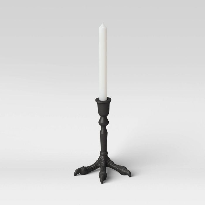 Frightening Fire: Aluminium Bird Leg Candle Holder