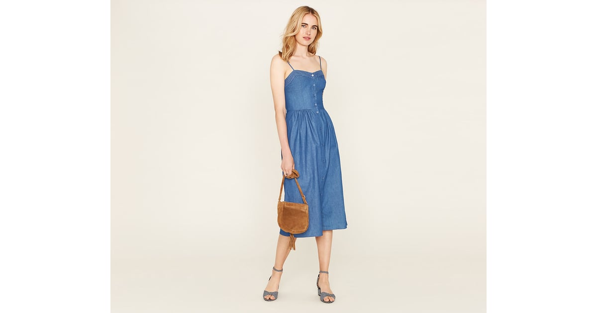 oasis denim midi dress