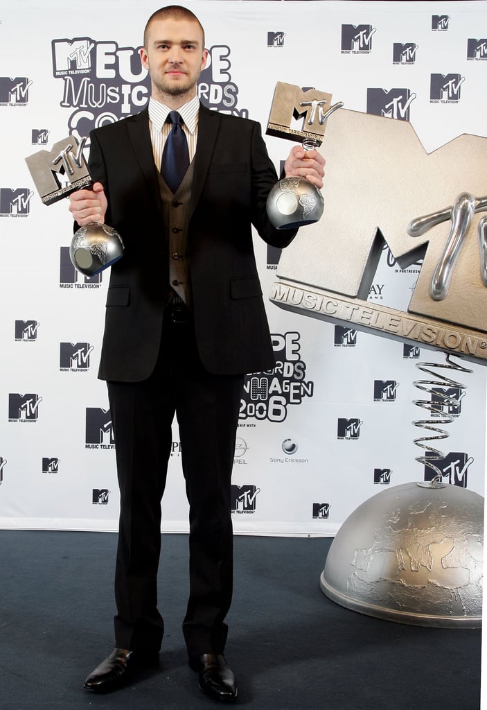 Justin stayed dapper in the press room at the MTV Europe Music Awards in 2006.