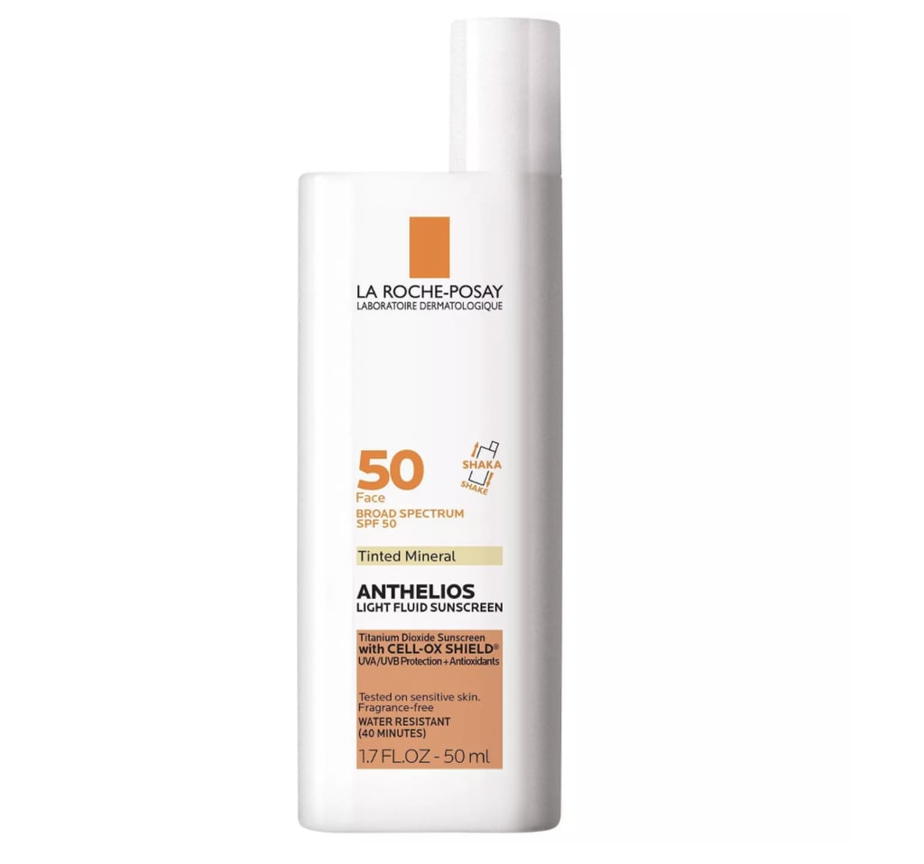 最佳药店防晒霜:La Roche Posay Anthelios矿物超淡色面部防晒霜，SPF 50＂class=