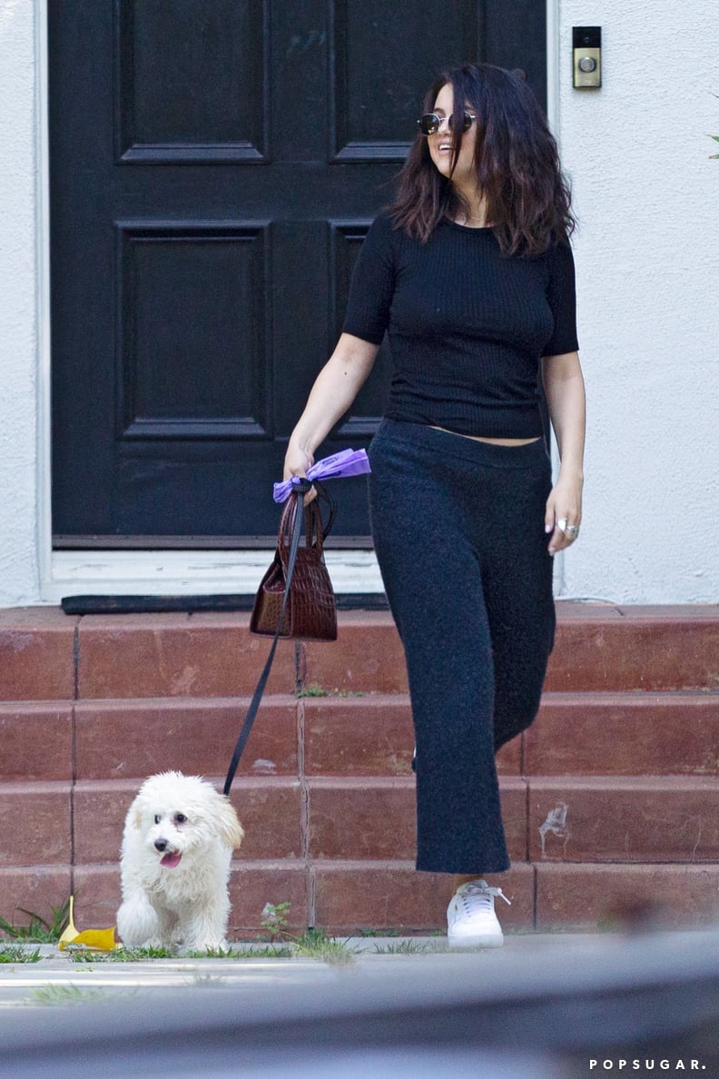 Selena Gomez Walking Her Dog in Los Angeles
