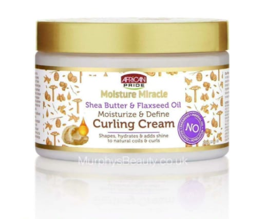 African Pride Moisture Miracle Shea Butter & Flaxseed Oil Curling Cream